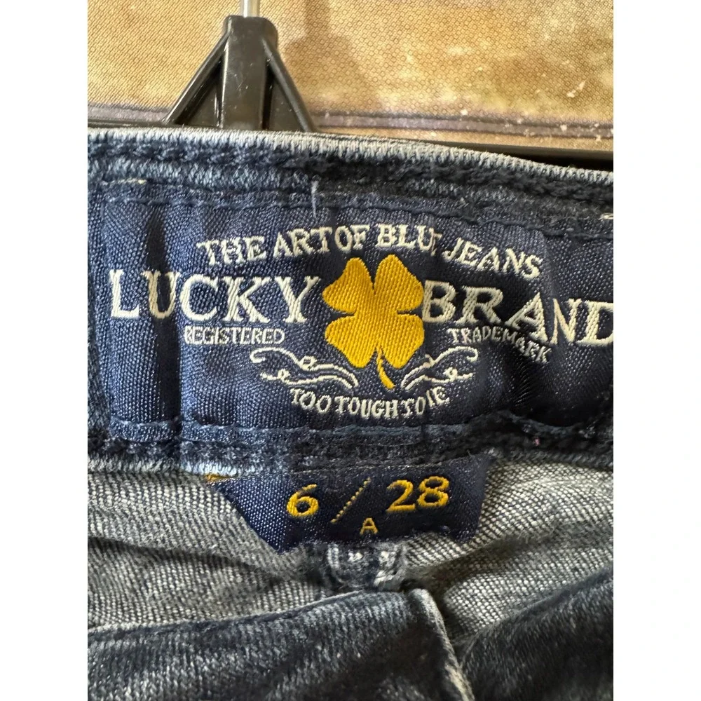 Lucky Brand Lolita Skinny Jeans Dark Wash Denim Size 6‎ 28 Womens Mid Rise Slim